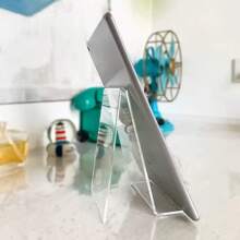 10pcs Acrylic Book Stand, Clear Acrylic Display Shelf, For Books, Music Albums, Artwork, Letter & Postcard Organizer, Desktop Decor For Home Office Library,School Supplies,Back To School