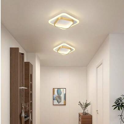 Modern Luxury Gold Ceiling Light Nordic Creative Circular Ceiling Light Living Room Dining Room Corridor Decoration Ceiling Lamp Home Hotel Villa Interior Simple Ceiling Lamp