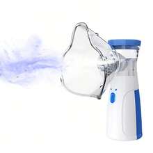 Nebulizer, Portable Nebulizer, Nebulizer Machine For Adults And Kids,For Breathing Problems, Nebulizer Masks And Adjustable Nebulization Rate Mesh Nebulizer With USB Power Cord, Facial Hydration (No Include Battery)