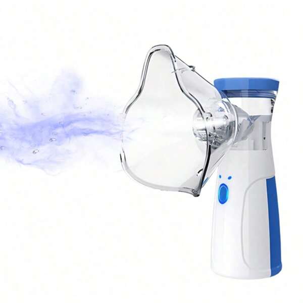 Nebulizer, Portable Nebulizer, Nebulizer Machine For Adults And Kids,For Breathing Problems, Nebulizer Masks And Adjustable Nebulization Rate Mesh Nebulizer With USB Power Cord, Facial Hydration (No Include Battery)