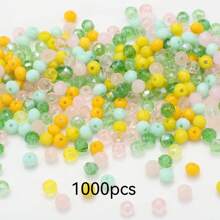 200 piezas de cuentas redondas de vidrio verde de 4mm para hacer joyas y manualidades DIY
