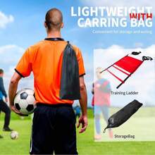 12 Degraus Escada de Agilidade, Escada de Velocidade, Escada de Treinamento para Futebol, Velocidade, Futebol, Treinamento de Fitness para os Pés, com Bolsa de Transporte, Equipamento de Treinamento de Agilidade