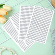AIBEE Face Gems 1792pcs Self Adhesive Face Jewels, 3/4/5/6mm Gem Stickers Gems Stick On Crystal Rhinestone Stickers For Face Eye Body Hair Nails Make Up And Craft DIY With Pick-Up Tweezer - 珍珠 - 查看 11