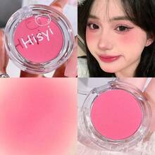 HISYI 16 种单色腮红，自然妆效，牛奶杏粉色橙色腮红，自然提亮肤色，哑光细闪蓝紫色、浆果/粉色/红色色调，单色腮红哑光自然颊彩提亮面部彩妆腮红粉柔和妆容 - 彩色 - 查看 9