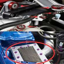 10Pcs/Set Bumper Fende Washers Engine Bay Dress Up Bolts Fasteners M6 JDM Fende Washer Kit-Red