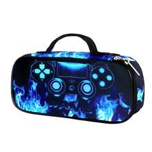 3D Printed Gamer Style Pencil Case For Kids, Double-Sided Pattern Pencil Box, Large Capacity Wallet Card Holder, Compartment Pencil Box - Multicolor - View 12