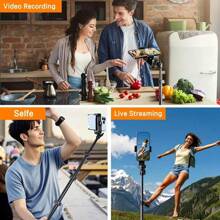 76,7 Zoll hohes Stativ mit flexiblem Schwanenhals, tragbarer Metall-Handyhalter für Selfies