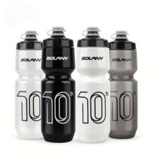 1 pièce, 750 ml/25,36 oz, valve avec embout anti-fuite, bouteille de sport portable à boire directement, en plastique PP5, style sportif minimaliste, trois couleurs au choix (noir/blanc/semi-transparent), corps de bouteille profilé et rainuré