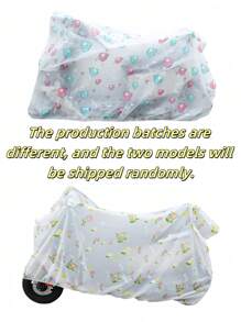 1 Piece Polyester Bike Cover, UV Waterproof Rain Dust Cover For Mountain Bikes, Motorcycles, Universal For All Seasons, Random Color Delivery, Bike Cover Waterproof, UV Resistant, Snow Proof, Anti-Theft With Keyhole, Windproof With Buckle, All-Weather Bicycle Storage Bag For Mountain, City Bikes, Random Shipping With Cute Critters And Flowers On It.