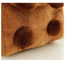 Mochila peluche Capibara para niños bonita con solapa pelo portátil multiuso accesorios escolares organización regalo original creativa para fiestas escolares colección adorable - Café integral - Ver 5