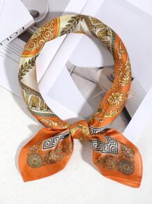 1 pièce Foulard carré en soie de couleur unie casual pour hommes, convient pour les rendez-vous, les voyages, les vacances, les tenues décontractées