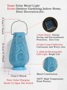 1 Stück dekorative Solar-Laterne für den Garten, Solar-Metall-Hängeleuchte, LED-Solar-Dekorationslaterne, geeignet für Garten, Hof, Weg, Rasen, Balkon, Geburtstag, Party, Outdoor-Solar-Lichtdekoration, hohe Qualität, Weihnachten/Halloween/Erntedankfest, ideales Geschenk, Urlaubsgeschenk