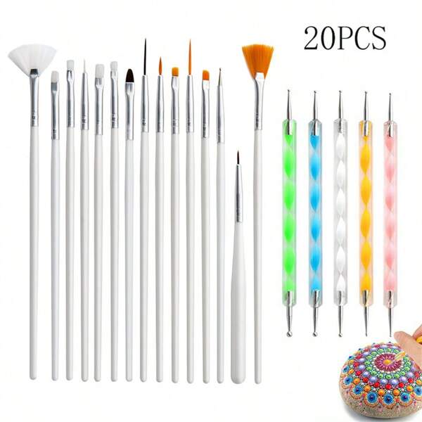 Mandala Dot Painting Tool Rock Painting Set Dot Brush Pigment Template Drawing Stroke Brush Art Supplies, School Supplies, Back To School