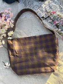 Women Shoulder Bags - 藍白格子 - 查看 11