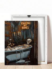 1pc Bộ xương hiện đại trong bồn tắm, Ma trong bồn tắm, NGÂM XƯƠNG CỦA TÔI, CHẾT ĐỂ THƯ GIÃN Nghệ thuật phông chữ trích dẫn đèn neon, Nghệ thuật tường Halloween, Trang trí phòng ngủ, Trang trí phòng khách, Trang trí văn phòng, Trang trí tường phòng ăn, Trang trí nhà bếp, Phòng học, Hành lang, Trang trí ký túc xá, Trang trí phòng tắm, Quà tặng lý tưởng cho bạn bè, Nghệ thuật tường, Trang trí tường, Trang trí nhà cửa, Trang trí phòng, Nghệ thuật tường vải, Áp phích, Nghệ thuật tường có khung, Khung tùy chọn - Nhiều màu - Xem 13
