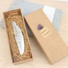 1pc Gift Box Bookmark, Custom Vintage Feather Bookmark, Laser Engrave Name, Exquisite Gift Box, Gifts For Readers, Book Lovers, Friends, Family, Couples, Birthday Gifts, Graduation Gifts, Back To School Gifts, Back To School, Back To School Gifts, Back-To-School Gifts