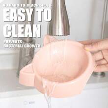 1 Stück PP Material Katze Kopf geformte Futternapf, runder Hunde und Welpen Fressnapf, auslaufsicher und spritzgeschützt Reiseschale, Haustier Trinknapf, geeignet für den Innenbereich