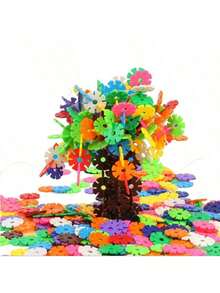 100 Pieces/Set, Early Education Toy Snowflake Puzzle Blocks, Kindergarten Children, Boys And Girls, Baby Intelligence Development Blocks Are Very Suitable For Kindergarten Classrooms(Some Colors And Styles Are Random)(The Specific Size Of Each Individual Image Is Explained) - Multicolor - View 17