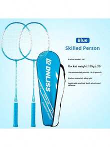 1 Pair Badminton Racket Alloy Frame Durable Set, Suitable For Amateur Adults Students Recreation Training, (2 Colors Couple Gift Pack Randomly Included) - Multicolor - View 13