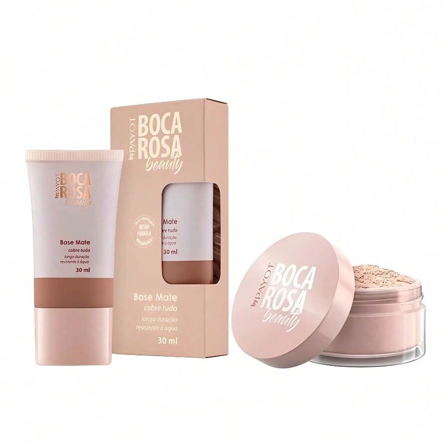 KIT 2 Boca Rosa Foundation Set + Marble Loose Powder - 03 - Francisca - View 1