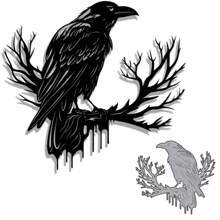 1pc Metal Cutting Die, Crow Perching On Branch Design, For Crafting Paper Cutting, Scrapbooking, Card Making DIY Decoration