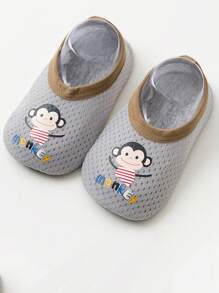 1双0-3岁婴儿童男孩女孩卡通游泳水鞋赤脚袜动物水果图案防滑鞋游泳钓鱼鞋适用于泳池沙滩冲浪鞋 - 彩色 - 查看 2