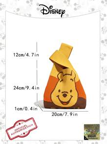 Disney 1 Pc Disney Winnie The Pooh Series Crochet Bags Double Handle No-Closure Design Square Bag Lightweight Handbag For Lady/Girls/Women Perfect For Daily/Outing/Shopping