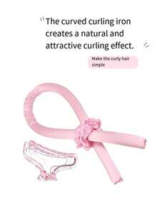 粉色卷发工具一套，可折叠镜梳，粉色网袋，可折叠收纳，小巧便携，适合家庭、出差、学校、办公室，可作为礼物送给同学、同事、朋友、妈妈，以及返校季礼物 - 粉色 - 查看 6