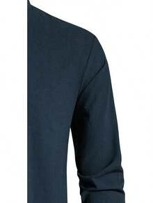 Men's Pure Cotton Retro Lace Up Shirts For Renaissance Pirate Viking Medieval - 海軍藍-d - 查看 5