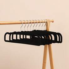 10 piezas de perchas con terciopelo antideslizantes, duraderas y resistentes con muescas para hombros para trajes, abrigos, chaquetas, pantalones y vestidos, perfectas para la organización y almacenamiento del armario