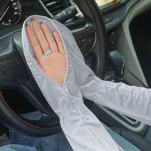 1 Pair Women's Summer Anti-UV Arm Sleeves, Versatile Breathable Horseshoe Shaped Gloves, Summer Driving Gloves, Quick Dry Outdoor Driving Long Sleeve Covers, Women's Gift, Sport Gloves - Multicolor - View 6