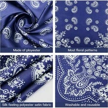 Satin Head Scarf - 27.5 Inch Silk Hair Wrap For Women - 藍色 - 查看 7