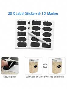 Set de 15 Recipientes Herméticos Contenedores para Alimentos Color Transparente Hermética Multiusos Almacenamiento Organizador Kitchen Storage Food Keeper - Transparente - Ver 6