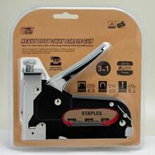 Grapadora 3 en 1, juego de grapadora de uso pesado, contiene 600 grapas: 200 clavos para puertas, 200 clavos en T, 200 clavos en U - Adecuado para reparaciones de carpintería, manualidades DIY, decoración del hogar y fijación de materiales