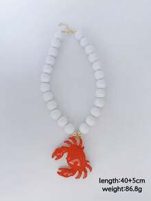 一件式，海洋风水滴串珠螃蟹吊坠项链，独特精致的女士项链，适合日常佩戴 - 水滴螃蟹吊墜套裝 - 查看 13