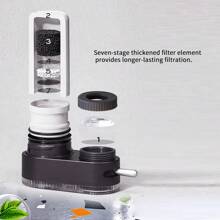 Wasserhahn-Wasserreiniger, Aktivkohle-Wasserhahn-Wasserreiniger entfernt Chlor, Wasserflecken, Schwermetalle und Gerüche, geeignet für Küchen und Badezimmer Zuhause, kann zur Reinigung zerlegt werden, inklusive mehrerer Adaptergrößen