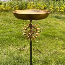1pc Vintage Cast Iron Bird Bath & Feeder - Metal Design Easy To Clean, Stable 5-Claw Base, Ideal For Garden, Lawn & Holiday Decor, Perfect For Bird Watchers, Christmas & Garden Decoration