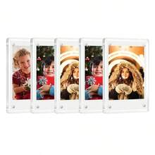 5/10 khung ảnh nam châm tủ lạnh Acrylic, khung ảnh mini trong suốt để chụp ảnh lấy liền, khung từ tính để trưng bày tủ lạnh - Nhiều màu - Xem 5