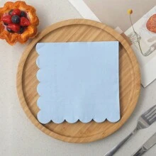 20pcs/40pcs/120pcs, Colourful Wavy Edge Napkins, 6.5 X 6.5 Inches, Party Disposable Paper Napkins, Multi-Colour Napkins With Wavy Edge Design, Suitable For Dinner, Wedding, Birthday Party Supplies.