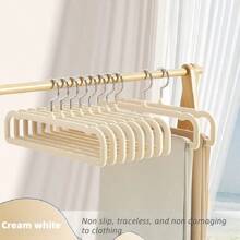 10 piezas de perchas con terciopelo antideslizantes, duraderas y resistentes con muescas para hombros para trajes, abrigos, chaquetas, pantalones y vestidos, perfectas para la organización y almacenamiento del armario