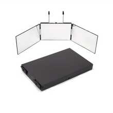 1 Piece Professional Folding Hair Cutting Mirror - 360° 3-Way Adjustable, Versatile For Hair Cutting, Shaving, Grooming, Facial Organizing, Makeup, Travel & Bathroom & Bedroom Use - Portable, Space Saving & Height Adjustable Bathroom Accessories, Great For Back To School 3-Sided Mirror, 360-Degree View, Adjustable 3-Way Haircut Mirror - Multicolor - View 15