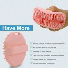 1 件硅胶身体磨砂刷，升级版超级去角质淋浴刷，带防滑带，硅胶身体缓冲刷适用于淋浴、沐浴、洗手，去除污垢和死皮