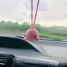 onEternal Handmade Crochet Cute Whale Hanging Decor, Car Interior Decoration, Mirror Ornament, Gift