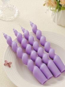 2 piezas de decoración del hogar, velas de aromaterapia de tallo largo, velas en espiral de color púrpura, velas perfumadas de cera de soja, de alta calidad y sin humo, para decoración del hogar, de la habitación, de boda, de sobremesa, regalo perfumado