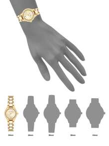 Anne Klein Damen-Armbanduhr mit Datumsfunktion, goldenes Quarzarmband mit hellem Champagner-Sonnenstrahl, leicht lesbarem Zifferblatt, elegante Uhr für Damen mit verstellbarem Armband, luxuriöse Geschenkuhr für Frauen