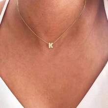 1pc Fashion New 3D Bubble Letter Necklace, Inlaid Cubic Zirconia Women Stainless Steel Pendant Necklace, Suitable For Daily Wear And Gift For Valentine's Day, Mother's Day, Holidays