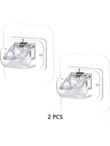 8 piezas de soporte para barra de cortina con adhesivo, sin necesidad de taladrar, gancho ajustable para baño, cocina, hotel, perchero de ropa, accesorios de baño, decoración de habitación