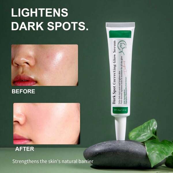 Dark Spots Corrector Brightening Face Serum 40ml, Niacinamide Essence Facial With Deep Moisturizing Hyaluronic Acid Anti Aging Wheat Bran Whitening Papaya For Wrinkles Fine Lines Freckle Women Men Skincare