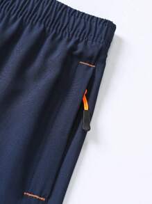 Men's Outdoor Casual Sports Shorts Solid Color Geometric Printed Running Pants Outdoor And Gym Clothes