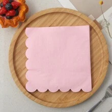 20pcs/40pcs/120pcs, Colourful Wavy Edge Napkins, 6.5 X 6.5 Inches, Party Disposable Paper Napkins, Multi-Colour Napkins With Wavy Edge Design, Suitable For Dinner, Wedding, Birthday Party Supplies.